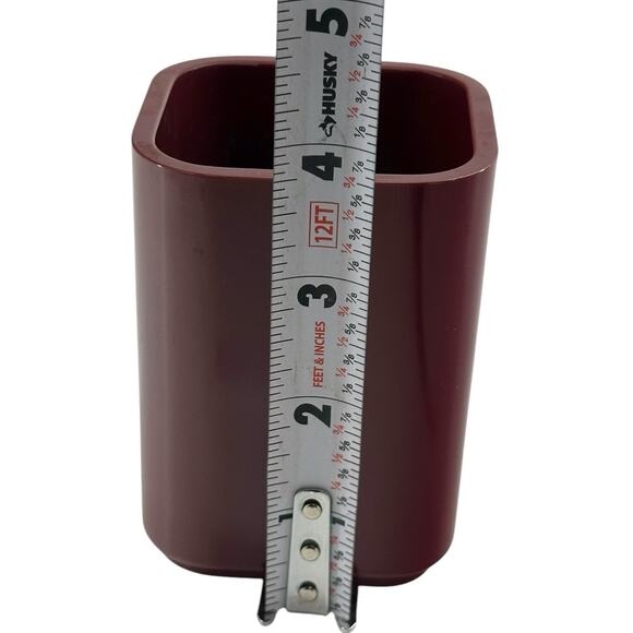 Vintage Radius One Pen Holder Maroon William Sklaroff Plastic Desk Office 1980's - Picture 3 of 8